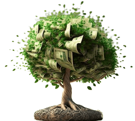 Money tree illustration representing wealth and growth